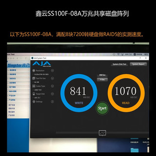 Singstor鑫云SS100F-08A万兆光纤共享磁盘阵列 视音频制作高性能中央网络存储