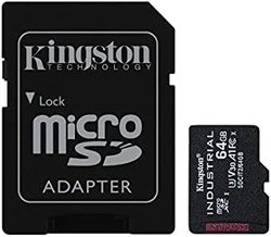 Kingston 金士顿 64GB microSDXC C10 A1 pSLC 卡 + SD 适配器 SDCIT2/64GB
