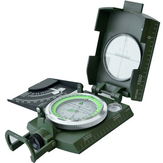 高精度户外战术测距夜光指南针防水定位测坡度地质罗盘指北针专业