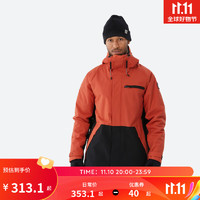 DECATHLON 迪卡侬 滑雪滑雪服单板男防水防风保暖装备OVW3 男士红黑拼色滑雪衣 M