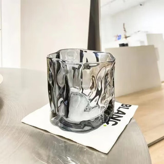 雅漫林（YAMANLIN）好物风简约复古扭扭玻璃杯日式透明玻璃茶杯【】