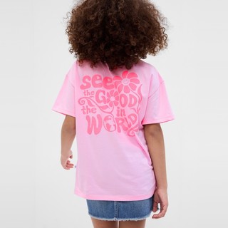 Gap女童纯棉印花运动短袖T恤665818儿童装洋气上衣
