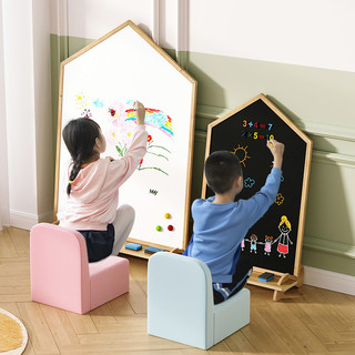 SOFS 儿童画板磁性可擦写双面小黑板家用宝宝涂鸦写字板白板画画板画架 XL码 固定底座