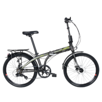 LANGTU 狼途 24寸铝合金折叠车超轻便携男女士成人变速碟刹自行车KW027PRO
