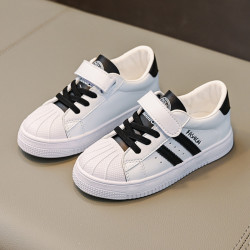 回力童鞋_warrior 回力 简约百搭儿童小白鞋条纹拼色贝壳头低帮板鞋