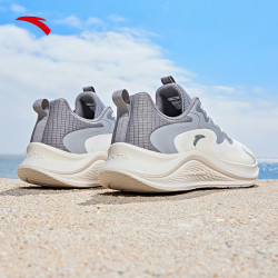 anta安踏漫步丨革面防泼水跑步鞋男秋季新款轻质跑鞋缓震短距离运动鞋