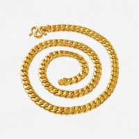 FUQIANG 福强 珠宝 黄金项链男款足金999古巴项链实心霸气马鞭项链送男友定制 500克