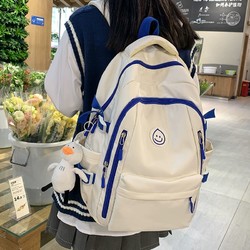 JINSHIWQ 书包初中女生高中学生背包小学生大学生旅行双肩包大容量2023新款