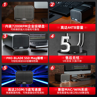 SanDisk professional 闪迪大师 极锐系列 G-RAID™ 致镜 3.5英寸 Type-C移动机械硬盘 24TB 雷雳3