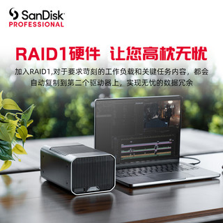 SanDisk professional 闪迪大师 极锐系列 G-RAID™ 致镜 3.5英寸 Type-C移动机械硬盘 36TB 雷雳3