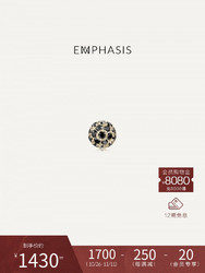 EMPHASIS 艾斐诗 「融」系列丝锻合金黑钻石耳钉耳环单只90568E