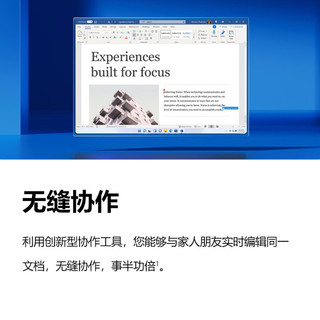 Microsoft 微软 双11 正版office2016永久激活码office终身版