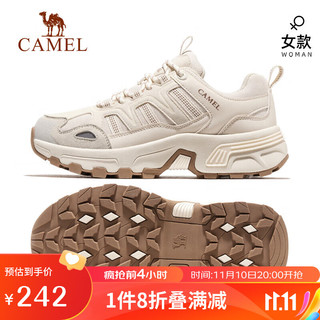 CAMEL 骆驼 户外徒步鞋舒适耐磨爬山运动防泼水登山鞋 F23A69a3008 米色 36