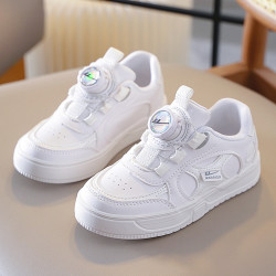 warrior回力旋转纽扣儿童低帮板鞋舒适童鞋轻便透气运动休闲鞋