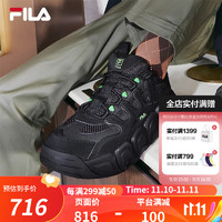 FILA【张艺兴同款】 斐乐可颂鞋复古运动鞋男2023冬休闲鞋老爹鞋 黑-IB 42