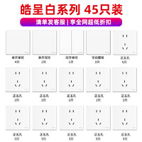 施耐德电气 皓呈系列 斜五孔插座 45只装