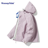 WASSUP PALM冲锋衣外套女男三合一可拆卸新款加绒户外防风登山服