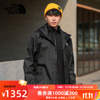 北面（The North Face）三合一冲锋衣男防水防风户外保暖外套软壳内胆|88RN JK3/黑色 XL180/108