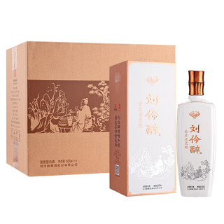 刘伶醉金质老瓷瓶 浓香型白酒 52度500ml*6瓶整箱装【福利】