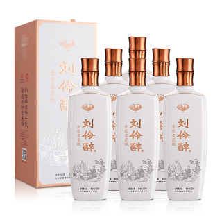 刘伶醉金质老瓷瓶 浓香型白酒 52度500ml*6瓶整箱装【福利】