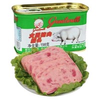 greatwall BRAND 长城牌 小白猪午餐肉罐头198g*9即食儿童火锅烧烤炒饭方便面户外下饭菜