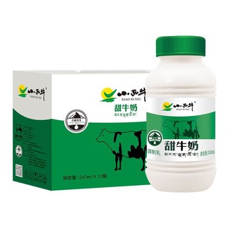 XIAOXINIU 小西牛 青海甜牛奶青藏奶源高原特色甜奶早餐奶 243ml*12瓶/箱