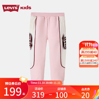 Levi's李维斯童装【商场同款】秋季女童休闲长裤儿童复古撞色裤子 古老白 155/64(XL)