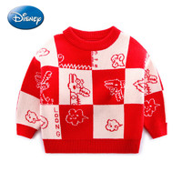 Disney 迪士尼 亲子装新年款安迪绒柔软保暖厚款针织外套