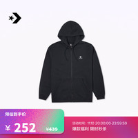 CONVERSE 匡威 秋冬男女抓绒连帽卫衣拉链外套10024511 10024511-A01 XL