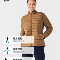 DECATHLON 迪卡侬 女士保暖夹克秋冬户外防水抗风长袖运动外套TA 棕色 2XL