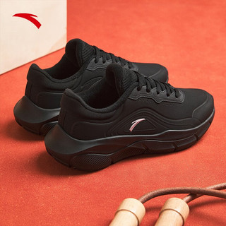 ANTA 安踏 运动鞋男女有氧体能训练跳绳缓震跑步羽毛球鞋 黑-6 7(女38)