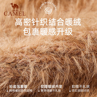 CAMEL 骆驼 毛绒针织帽女冬季仿貂毛防寒护耳帽子加厚保暖冷帽毛绒帽子女 仿貂毛针织帽，133CP15061白色