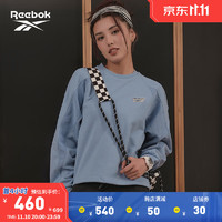 Reebok锐步女子经典圆领针织宽松休闲套头衫卫衣 23FRC304WGB4 A/L