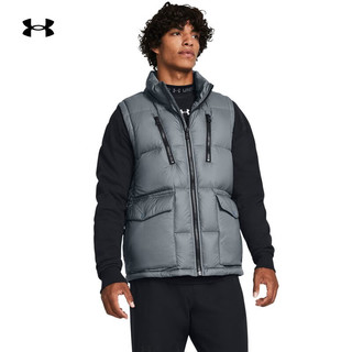 安德玛（UNDERARMOUR）秋冬ColdGear Infrared男子训练运动羽绒马甲1378837 灰色002 3XL