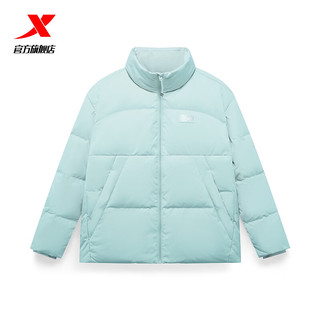 XTEP 特步 驭温2.0羽绒服女秋冬立领运动休闲外套977428190350 乘风绿 2XL