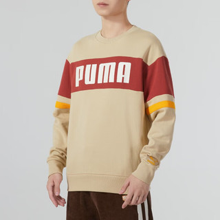 彪马（PUMA）男装 运动服跑步上衣时尚休闲舒适套头衫长袖圆领卫衣 536394-12/内里毛圈/红黄撞色 2XL(190/108A)