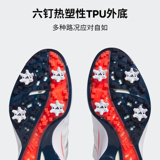 adidas阿迪达斯ZG23 BOA男子高尔夫运动旋转按钮球鞋IE2133 白色/橙色 40(245mm)