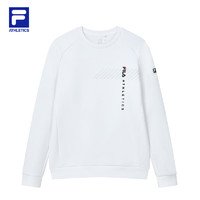 斐乐（FILA）（ ） ATHLETICS  男子运动卫衣 2021冬季百搭休闲套头衫卫衣男 玉石白-WT 185/104A/XXL