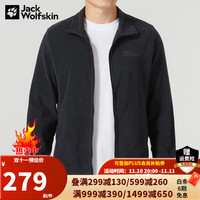 Jack Wolfskin狼爪抓绒衣男秋冬户外运动抓绒服休闲保暖抓绒外套5032751 5032751-6000/黑色 XL 180/104A
