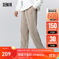 森马（Semir）x超级植物休闲裤男直筒温暖潮流 卡其50641 155/62A/XXS