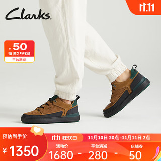 Clarks其乐型格系列男鞋复古潮流舒适耐磨透气休闲板鞋运动鞋 土黄色 261734777 41.5
