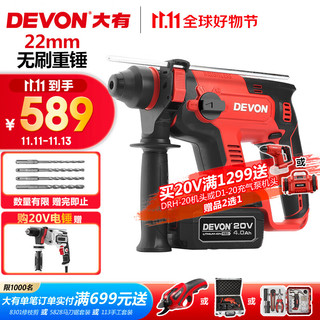 DEVON 大有 5401-Li-20RH 无刷电锤套装 一电标充单电款