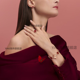梵克雅宝 四叶幸运Alhambra系列腕表 玫瑰金红玉髓手表 玫瑰金