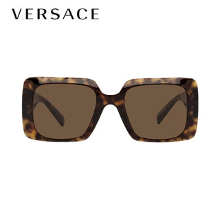 VERSACE（范思哲）【冬】太阳镜长方形女时尚墨镜眼镜0VE4405 深棕色镜片/玳瑁色镜腿108/73 54