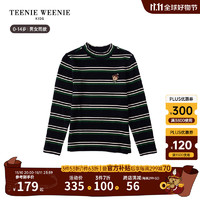 Teenie Weenie Kids小熊童装男女童宝宝半高领德绒T恤 撞色 100cm