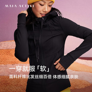 MAIA ACTIVE TC+绒感衣 秋冬长袖紧身户外运动夹克上衣 JK030 神秘黑 M