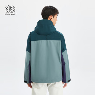 KOLON SPORT 可隆防水夹克 韩国同款 男子户外GROE-TEX (WIND CHASER)外套 LHGJ4STK11-DG 深绿色 180/XL