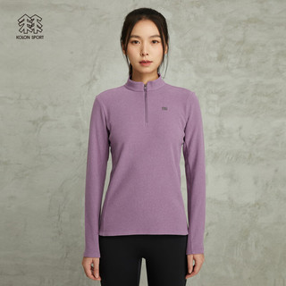 KOLON SPORT/可隆半拉链长袖 女子户外休闲运动T恤 LKZT3WNO04-DU 深紫 165/M