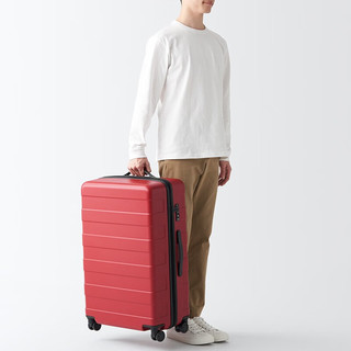 MUJI 可自由调节拉杆高度 硬壳拉杆箱(105L)  行李箱 旅行箱 红色3A 105L