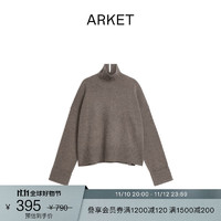 ARKET女装 高领长袖羊毛休闲针织衫0929968014 棕色/混色 170/96A